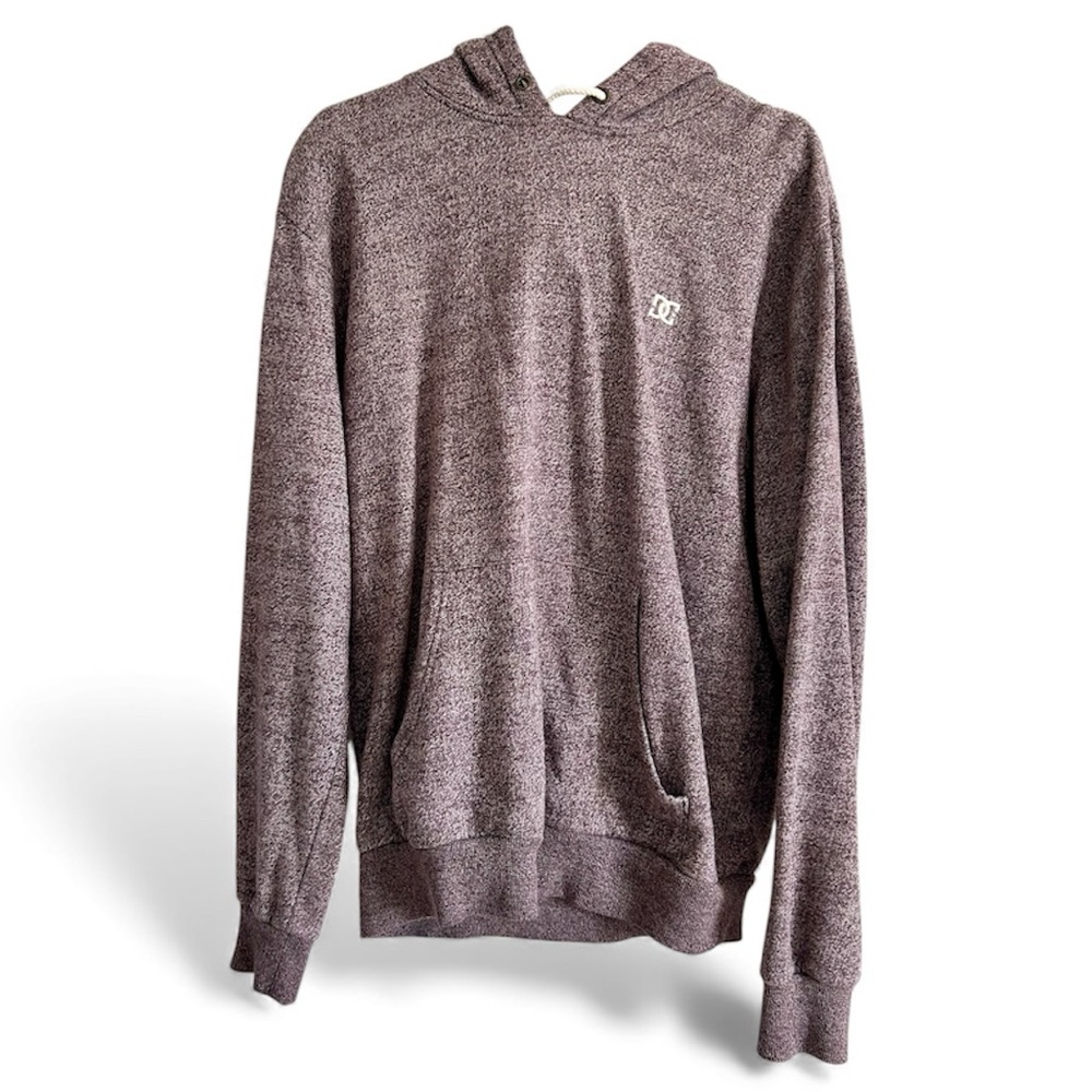 DC Heathered Burgundy Hoodie